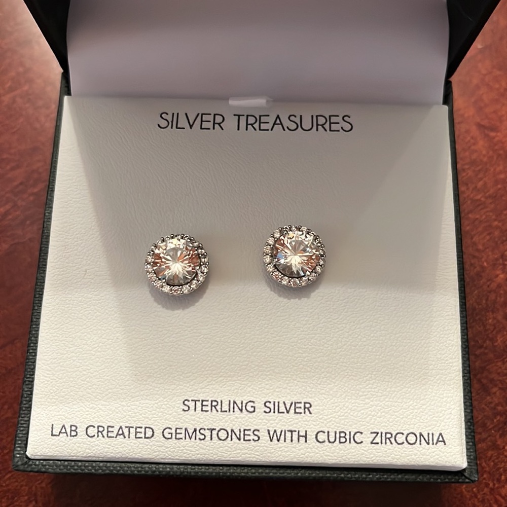 Lab Created Diamond Stud Earrings